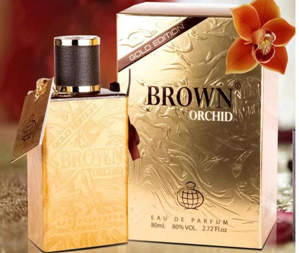 Brown Orchid Gold Edition – 80ml (2.7 oz) Eau de Parfum | Warm, Sweet & Luxurious Floral Fragrance