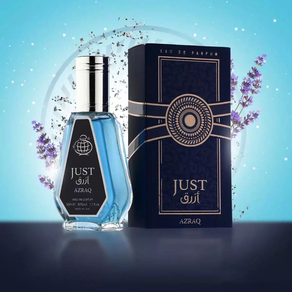 JUST AZRAQ PERFUME – EAU DE PARFUM 50ML | FRESH, AQUATIC & ELEGANT FRAGRANCE FOR MEN