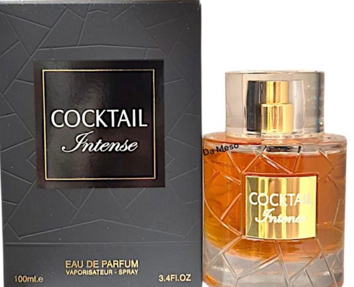Cocktail Intense Eau de Parfum by Da Meso – Warm Sweet Woody Fragrance (100ml, Unisex)
