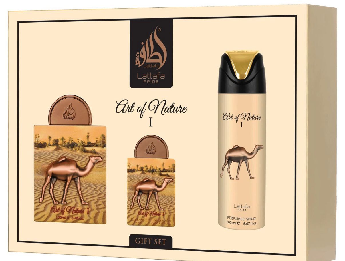Lattafa Pride Art of Nature I Gift Set – Luxury Perfume Set (100ml EDP + 200ml Spray + 20ml Mini)