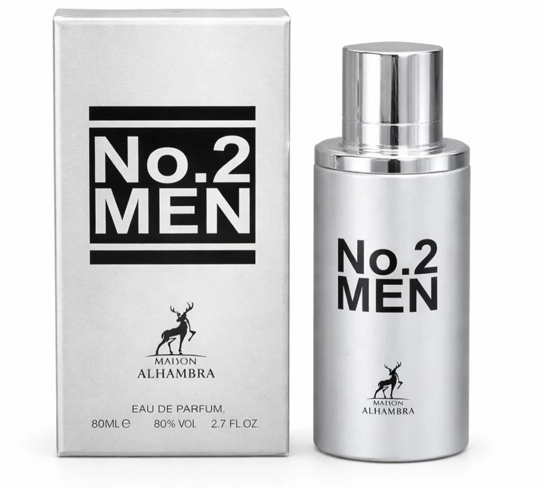 No.2 Men Maison Alhambra Eau de Parfum 80ml – Fresh Clean Masculine Perfume for Men Long Lasting
