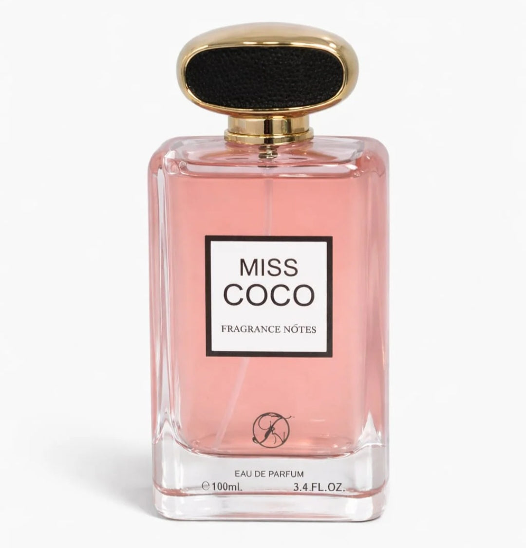 Miss Coco Fragrance Notes Eau de Parfum 100ml – Elegant Floral Sweet Perfume for Women Long Lasting